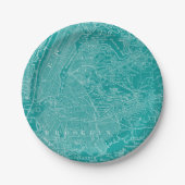 Grafische kaart van New York Papieren Bordje (Voorkant)