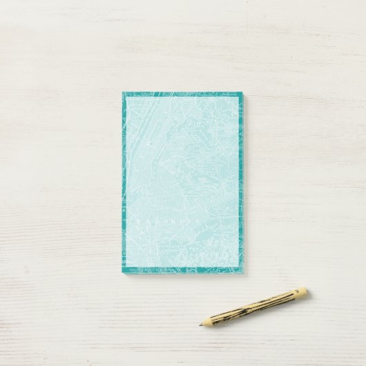 Grafische kaart van New York Post-it® Notes (Op bureau)