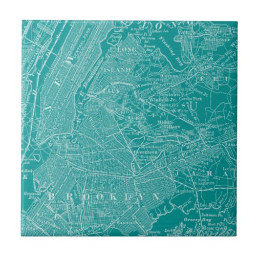 Grafische kaart van New York Tegeltje (Voorkant)
