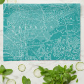 Grafische kaart van New York Theedoek (Gevouwen)