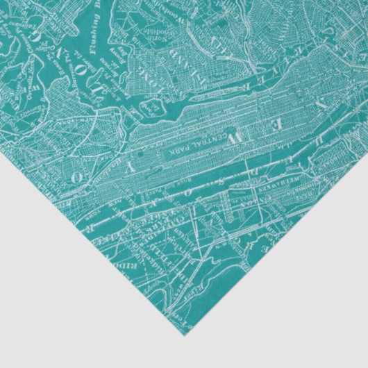 Grafische kaart van New York Tissuepapier (Detail)