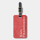 Grafische kaart van San Francisco Bagagelabel (Voorkant verticaal)