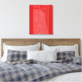 Grafische kaart van San Francisco Canvas Afdruk (Insitu (Slaapkamer))