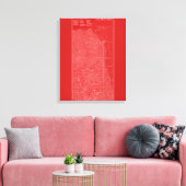 Grafische kaart van San Francisco Canvas Afdruk (Insitu (Woonkamer))