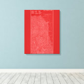 Grafische kaart van San Francisco Canvas Afdruk (Insitu (Houten vloer))
