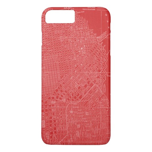 Grafische kaart van San Francisco Case-Mate iPhone Case (Achterkant)