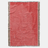 Grafische kaart van San Francisco Deken (Voorkant Verticaal)