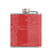 Grafische kaart van San Francisco Heupfles (Achterkant)