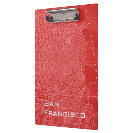 Grafische kaart van San Francisco Klembord (Links)