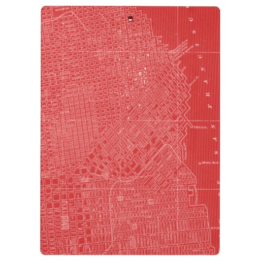 Grafische kaart van San Francisco Klembord (Achterkant)