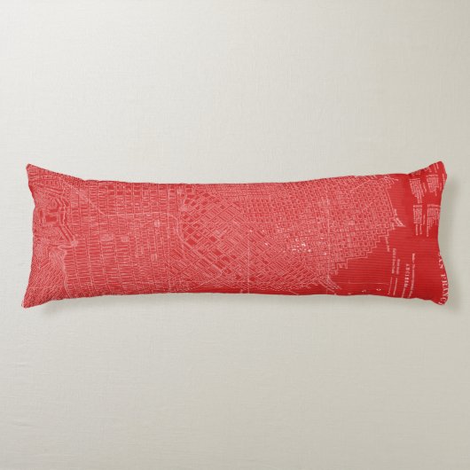 Grafische kaart van San Francisco Lichaamskussen (Voorkant)