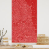 Grafische kaart van San Francisco Poster (Keuken)