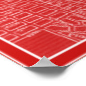 Grafische kaart van San Francisco Poster (Hoek)