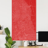 Grafische kaart van San Francisco Poster (Thuiskantoor)