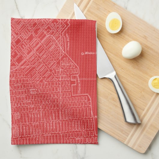 Grafische kaart van San Francisco Theedoek (Quarter Fold)