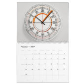 Grafische kalender voor klok (Feb 2027)