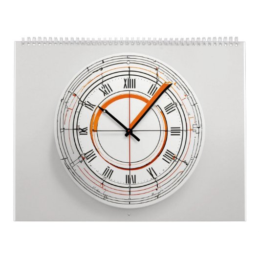 Grafische kalender voor klok (Hoes)