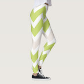Grafische kalk groen Chevron patroon Leggings (Rechts)
