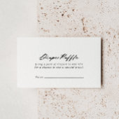 Grafische kalligrafie Elegant Diaper Raffle Ticket Informatiekaartje