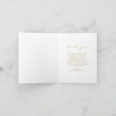 Grafische kalligrafie Elegant Gold Simple Photo We Bedankkaart (Binnen)