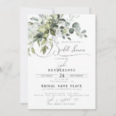 Grafische kalligrafie Greenery Eucalyptus Vrijgeze Kaart (Voorkant)