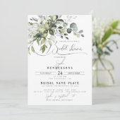 Grafische kalligrafie Greenery Eucalyptus Vrijgeze Kaart (Staand voorkant)