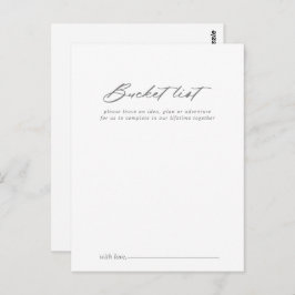 Grafische kalligrafie Silver Wedding Bucket List-k Briefkaart