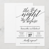 Grafische kalligrafiefornamemaneel, de nacht ervoo kaart (Voorkant / Achterkant)