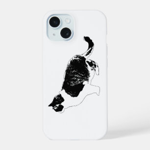 Grafische kat, zachte bescherming iPhone 15 case