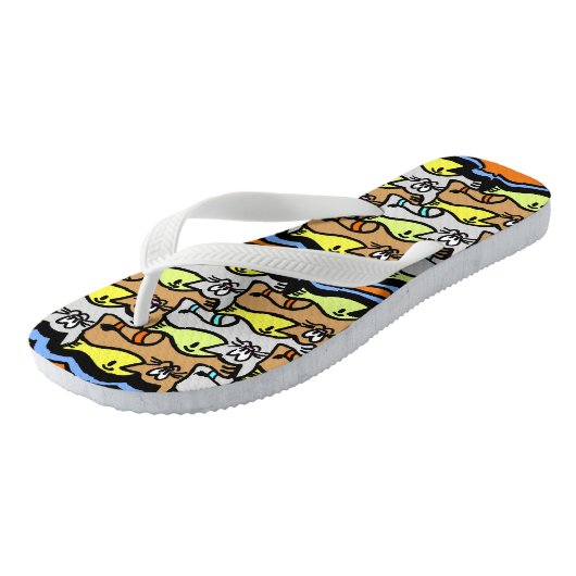 Grafische katten en Teenslippers van visCartoon (Schuin)