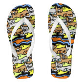 Grafische katten en Teenslippers van visCartoon (Voetbed)