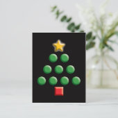 Grafische kerstboom feestdagenkaart (Staand voorkant)