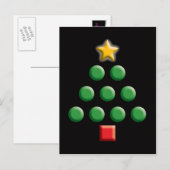 Grafische kerstboom feestdagenkaart (Voorkant / Achterkant)