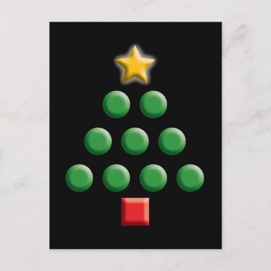Grafische kerstboom feestdagenkaart (Voorkant)