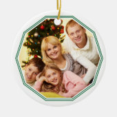 Grafische kerstboom minimaal keramisch ornament (Voorkant)