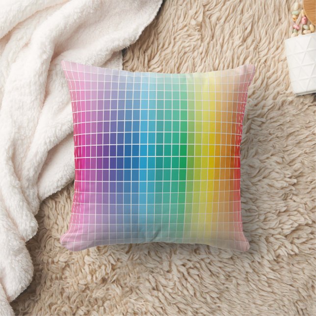 Grafische kleur Tabel Spectrum Palet Ombre Kussen (Deken)