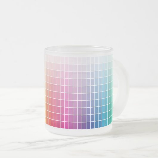 Grafische kleur Tabel Spectrum Palet Ombre Matglas Koffiemok (Voorkant rechts)