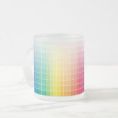 Grafische kleur Tabel Spectrum Palet Ombre Matglas Koffiemok (Voorkant links)