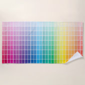 Grafische kleur Tabel Spectrum Palet Ombre Strandlaken (Voorkant)