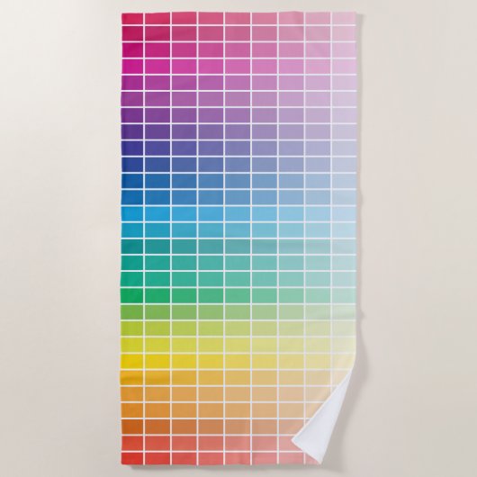 Grafische kleur Tabel Spectrum Palet Ombre Strandlaken (Voorkant)