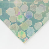 Grafische kleurige eenhoorn die glitter-monogram d fleece deken (Hoek)