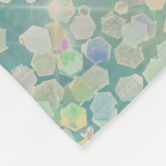 Grafische kleurige eenhoorn die glitter-monogram d fleece deken (Hoek)