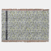 Grafische kleurige zwart-gele zebra printmonogram deken (Voorkant)