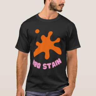 Grafische Kleurrijke BBQ Vlek Art T-shirt
