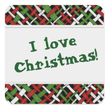 Grafische Kleurrijke Geweven Kerstmisjute om het e