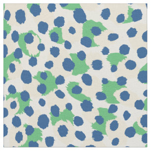 Grafische kleurrijke groene blauwe cheetah printpo stof