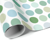 Grafische kleurrijke groene pokstippatroonmonogram cadeaupapier (Rol Hoek)