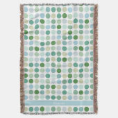 Grafische kleurrijke groene pokstippatroonmonogram deken (Voorkant Verticaal)