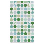 Grafische kleurrijke groene pokstippatroonmonogram klein cadeauzakje (Achterkant)