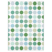 Grafische kleurrijke groene pokstippatroonmonogram klembord (Achterkant)